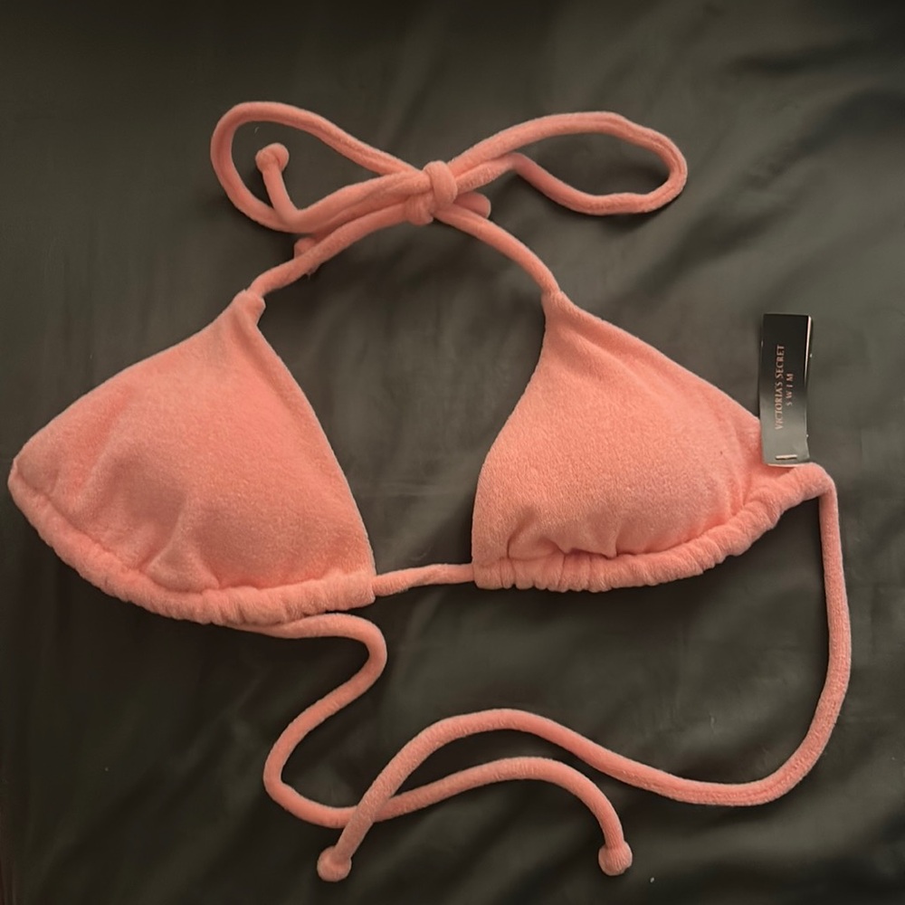 Victoria’s Secret Pink Terry Cloth Bikini Top Small